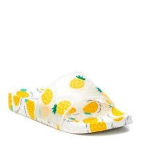 Pineapple Open Toe Sliders